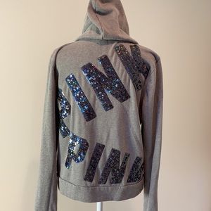 Pink Victoria's Secret full zip hoodie